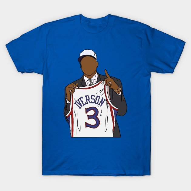 Allen Iverson Draft Night T-Shirt by rattraptees